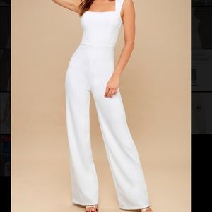 Lulus Enticing Endeavors White Jumpsuit